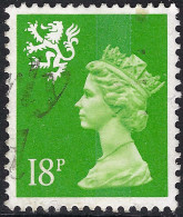 GREAT BRITAIN Scotland 1991 QEII 18p Bright Green Machin 14 Perf SGS60 Used - Scotland