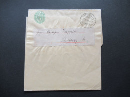 Schweiz 1907 Ganzsache / Streifband Stempel St Gallen Briefexp. Nach Stollberg Sachsen Gesendet - Postwaardestukken
