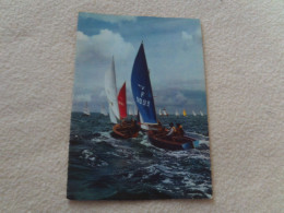 BELLE  CARTE...."VAURIENS EN REGATE." ...BATEAUX DE PLAISANCE-VOILIERS - Voile