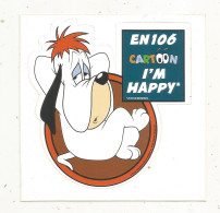 Autocollant, En 106 Cartoon I'm Happy, 1998, Turner Entertainment Co, 120 X 120 Mm - Adesivi