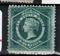 NSW 1882 5d Bluish Green P12 SG 215a LHM #CEP13 - Ongebruikt