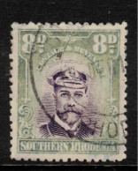 SOUTHERN RHODESIA 1924 8d KGV SG 8 U #CEN09 - Southern Rhodesia (...-1964)
