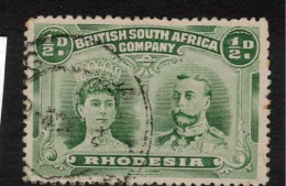 RHODESIA 1910 1/2d Yellow-green P13.5 SG 182 U #CEN05 - Autres & Non Classés