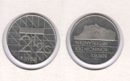 Pays Bas, 21/2 Gulden, 2½G, 1988, KM# 206, Beatrix, Nederland, - 1980-2001 : Beatrix