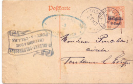 Briefkaart Carte Postale Postkarte Duitse Bezetting - Charbons Pont A Celles à Fontaine L'Eveque - 1918 - German Occupation