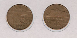 Pays Bas, 5 Gulden, 5G, 1988, KM# 210, Beatrix, Nederland, - 1980-2001 : Beatrix