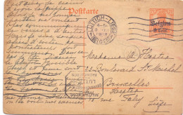 Briefkaart Carte Postale Postkarte Duitse Bezetting - Luttich Liège à Bruxelles - 1918 - Ocupación Alemana