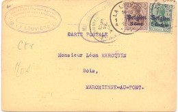 Briefkaart Carte Postale Postkarte Duitse Bezetting - La Louvière à Marchienne Au Pont - 1916 - German Occupation