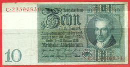 Allemagne - Billet De 10 Reichsmark - A.D. Thaer - 22 Janvier 1929 - P180a - 10 Mark