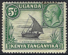 KENYA UGANDA & TANGANYIKA 1935 KGV 5c Black & Green SG111 FU - Kenya, Uganda & Tanganyika