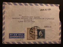 LETTRE Par Avion Pour La FRANCE TP 8AP Surch.600 1-9-1946 + TP 1000 OBL.11-8 ? - Cartas & Documentos