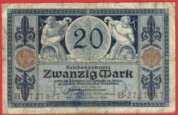 Allemagne - Billet De 20 Mark - 4 Novembre 1915 - P63 - 20 Mark