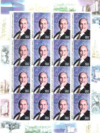 Dhirubhai Ambani Of Relaince Petrolium Owner, Specially Desined Sheetlet Of 16 Stamps, 2002 SHIALM1 - Erdöl