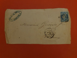 Bordeaux 20ct Sur Devant De Lettre De Quimper Pour Vannes - Réf 2622 - 1849-1876: Klassik