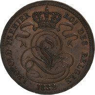 Monnaie, Belgique, Leopold I, 10 Centimes, 1832, Bruxelles, TTB+, Cuivre, KM:2.1 - 10 Centimes