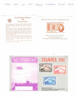 GB 1980-1 Exhibition Souvenir Sheets UNHM DOL12 - Variedades, Errores & Curiosidades