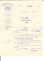 Courrier à Entête 1925: La Compagnie Du Soleil, Société D'Assurances, Rue De Châteaudun, Paris - Banque & Assurance