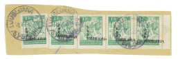 P1587 - JUGOSLAVIA 1950, NICE VARIETIES ON PIECE, VERY SCARCE!!!!! - Imperforates, Proofs & Errors