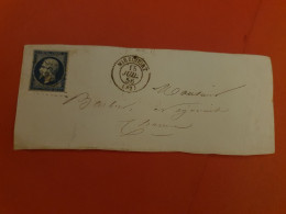 Napoléon ND 20ct Sur Devant De Lettre De Mirecourt Pour Vannes En 1856 - Réf 2630 - 1849-1876: Classic Period