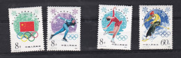 Chine 1980 Jeux Olympiques D'hiver Lake Placid , La Série Complète 4 Timbres Neufs  - Ongebruikt