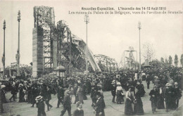 BELGIQUE - Bruxelles - Les Ruines Du Palais De La Belgique Vue Du Pavillon De Bruxelles - Animé - Carte Postale Ancienne - Exposiciones Universales