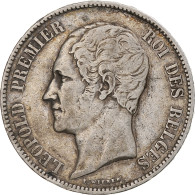 Monnaie, Belgique, Leopold I, 5 Francs, 5 Frank, 1865, Bruxelles, TTB, Argent - 5 Frank