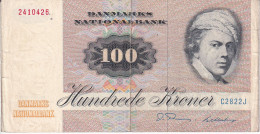 BILLETE DE DINAMARCA DE 100 KRONER DEL AÑO 1972  (BANK NOTE) - Denemarken