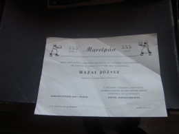 Marcipan Marzipan 555 Years  Red Seal Budapest Porto - Cartas & Documentos