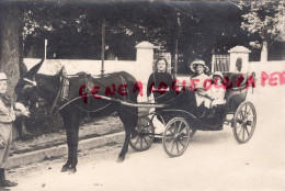 87-SAINT PRIEST TAURION- FAMILLE BOUDEAU VOITURE AVEC ANE - RARE CARTE PHOTO BOUDEAU SAINT ST PRIEST TAURION - Saint Priest Taurion