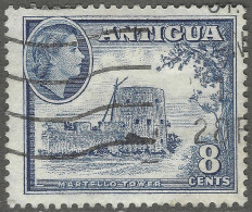 Antigua. 1953-62 QEII. 8c Used. Mult Script CA W/M SG 127 - 1858-1960 Colonie Britannique