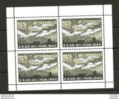 407 - 25 - Bloc Dentelé  Neuf  "E.M.GR. AV. 1.MOB. 1940" - Vignetten