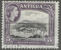 Antigua. 1963-65 QEII. 5c Used. Mult Block CA W/M SG 154 - 1858-1960 Colonia Británica