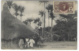 Delcampe - A.O.F -GUINEE FRANCAISE -  KONAKRY - Quartier Soussou ( Timbre + Obliteration 1908 ) - Französisch-Guinea