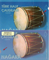 TURKEY - ALCATEL - N-137A - NAGARA - MAJOR ERROR UPSIDE DOWN PRINT + SHIFT PRINTING - NOTCH ON TOP - Turquie