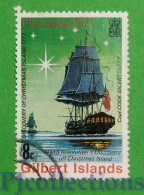 S499 - GILBERT ISLANDS 1977 NATALE - CHRISTMAS 8c USATO - USED - Gilbert- Und Ellice-Inseln (...-1979)