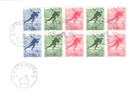 Sweden:Cover, Speed Skaters, 1966 - Cartas & Documentos