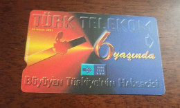 TURKEY - ALCATEL - N-169 - 6TH ANNIVERSARY OF TT - ERROR - NO MAGNETIC STRIP - Turkey