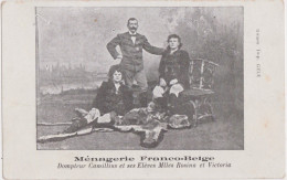 Cm - Cpa Ménagerie Franco-Belge, Dompteur Camillius Et Ses Elèves Mlles Rosina Et Victoria  (cirque) (Imp. Gelé Rouen) - Cirque