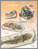 CENTRAL AFRICAN 2023 MNH Fossils Fossilien Fossiles S/S - OFFICIAL ISSUE - DHQ2340 - Fossielen