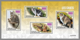 CENTRAL AFRICAN 2023 MNH Cats Katzen Chats M/S - OFFICIAL ISSUE - DHQ2340 - Chats Domestiques