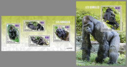 CENTRAL AFRICAN 2023 MNH Gorillas Gorilles M/S+S/S - OFFICIAL ISSUE - DHQ2340 - Gorillas