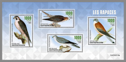 CENTRAL AFRICAN 2023 MNH Birds Of Prey Greifvögel Raubvögel Rapaces M/S - IMPERFORATED - DHQ2340 - Aigles & Rapaces Diurnes