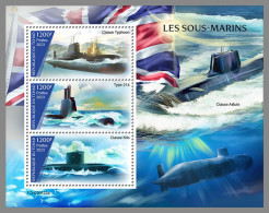 CHAD 2023 MNH Submarines U-Boote Sous-marins M/S - OFFICIAL ISSUE - DHQ2340 - Sottomarini