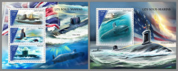 CHAD 2023 MNH Submarines U-Boote Sous-marins M/S+S/S - OFFICIAL ISSUE - DHQ2340 - Submarines