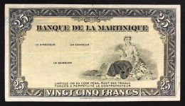 Martinique Martinica 1942 25 Francs Pick#17r  LOTTO 3108 - Altri – America