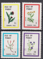 Isle Of PABAY 1962 Europa CEPT MNH Set ~ Flowers - 1962