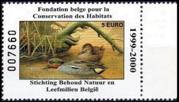 Timbre Numéroté** - Canard Colvert / Wilde Eend / Stockente - Fondation Belge Pour La Conservation Des Habitats - BUZIN - Privées & Locales [PR & LO]