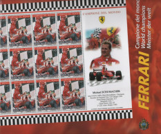 Ferrari - Encart Avec Bloc Feuillet Et FDC - Michael Schumacher - 2005 - Edition Limitee Numerotee - Neufs