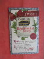 FOR TRIFT CERTIFICATE OF ROYAL PROVIDENT SOC.  Ref 6207 - Hotels & Restaurants