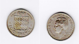 Monaco 100 Francs 1956, Rainier III,  KM# 134, Gad# 143 - 1949-1956 Old Francs